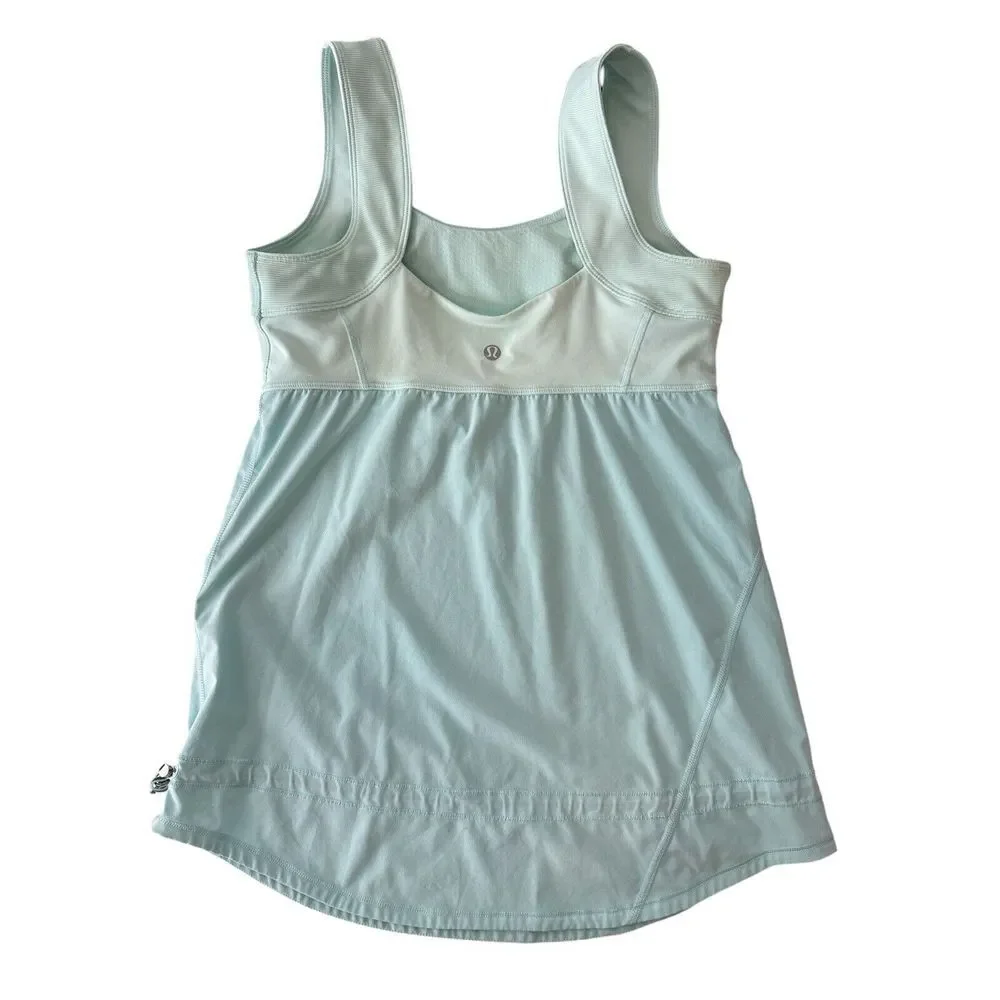 Lululemon Cool Racerback Gingham Black CRB Tank Top Yoga Run Workout 6 M‎ Medium